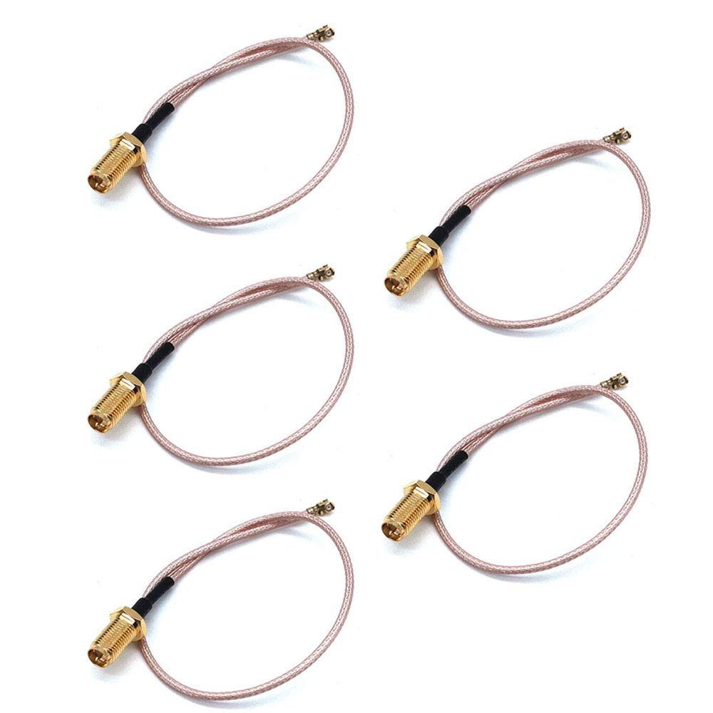 DollaTek 5PCS SMA Cable RG178 Cable Coax Connector WiFi Antenna Adapter cable SMA kit Low Loss FPV Adapter cable - IPX to SMA Male 20CM