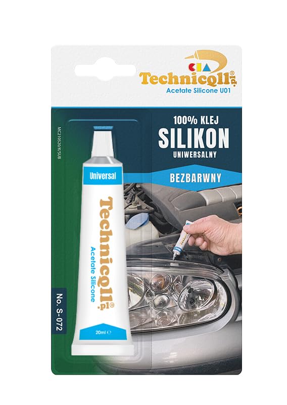 Technicqll CLEAR COLOURLESS SILICONE ADHESIVE GLUE 20ml UNIVERSAL