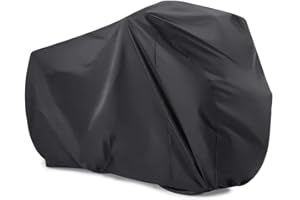 Maveek Bycicle Cover for 2 Bikes Waterproof Cycle Dirt Bike Outdoor Rain Dust Snow Water Wind Sun Resistant UV Protection Winter Summer Cold All Weather Indoor Garage Storage Road Mountain Bike(Black)