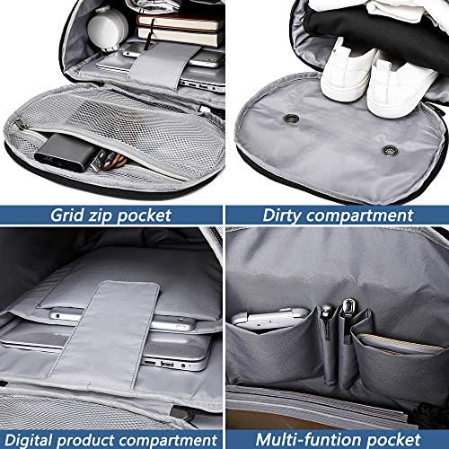 KAKA Travel Duffel Backpack, Outdoor Travel Bag with Shoe Compartment, Laptop Bookbag Weekender Overnight Carry On Daypack Water-Resistant College Bookbag Camping Rucksack Luggage for Men and Women 6 KAKA Travel Duffel Backpack, Outdoor Travel Bag with Shoe Compartment, Laptop Bookbag Weekender Overnight Carry On Daypack Water-Resistant College Bookbag Camping Rucksack Luggage for Men and Women