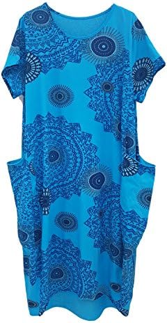 Wolfairy Women's Plus Size Dress Italian Boho Summer Aztec Jersey New