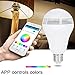 Huamai Bluetooth Speaker Bulb, 2nd Generation LED Light Bulb with Bluetooth Speaker, 8W E26 Dimmable RGB+White Color Smart Music LED Bulb Light