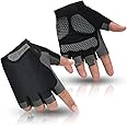 HuwaiH Cycling Gloves for Men/Women Anti-Slip Shock-Absorbing Biking Gloves Half Finger Gel Pad Bicycle Gloves Breathable Bike Gloves