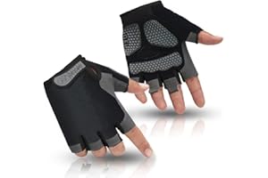 HuwaiH Cycling Gloves for Men/Women Anti-Slip Shock-Absorbing Biking Gloves Half Finger Gel Pad Bicycle Gloves Breathable Bike Gloves