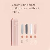 Lonnalee Mini Curling Iron 2-in-1 Straightener Portable USB Pink Ceramic Hair view 4