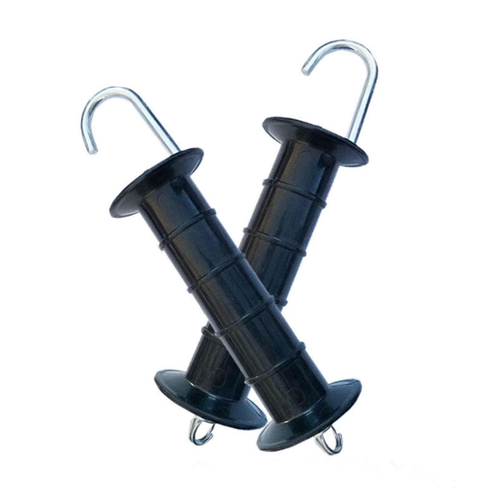 2pcs Fence Gate Handles, Safe Electric with Spring Fence Gate Handle Durable Garden Supplies Stable(Black)