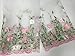 Lace Fabric Organza Pink Flower Embroidery Wedding Fabric 51