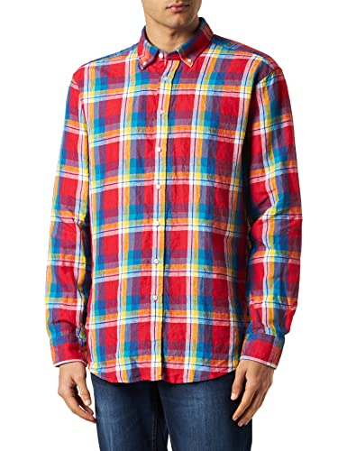 Seidensticker Men's Regular Fit Langarm Hemd Shirt, Rot, 39