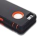 AICase iPhone 6 Case, iPhone 6S Case [Heavy Duty] Built-in Screen Protector Tough 3 in 1 Rugged Shockproof Cover for Apple iPhone 6/6S (Black/Orange)