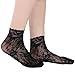 kilofly 5 Pairs Women Ultra Thin Short Ankle Socks Fishnet Lace Liner Stockings