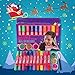 Hair Chalk & Body Glitter Gels Makeup Set for Girls: 10 Hair Chalks & 3 Hair, Body & Face Glitter Gels Great Birthday Present Gifts for Girls of All Ages