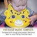 Animal Friends Silicone Baby Bib, Set of 2 :: Waterproof Silicone Bib with Pocket to Catch Food & Drool :: Easy Care, Washable, Dishwasher Safe :: Unisex with Tiger & Giraffe Prints by Walabi