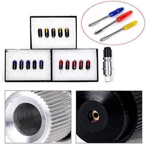 1pc New Blade Holder + 15pcs 30/45/60 Degree Blades For Graphtec CB09U CB09 Cutting Tool