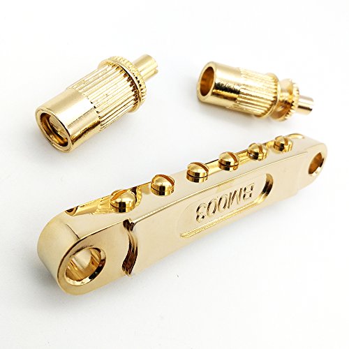 Golden Guitar Roller Saddle Tune-O-Matic Bridge For Gibson Epiphone Les Paul SG Dot Bigsby Guitar M8 Threaded Posts