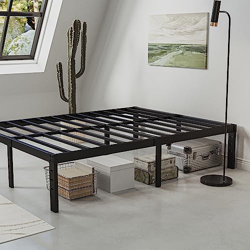 FSCHOS BedFrameQueen, 14 Inch Metal Platform BedFrame No Box Spring