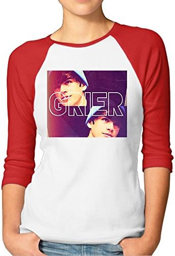 HAAUT Womens Hayes Grier Tri-Blend 3/4 Length Sleeve Raglan T Shirts Tees