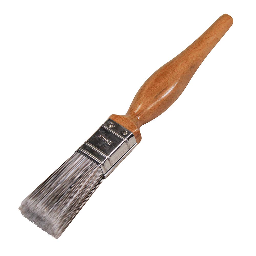 Faithfull FAIPBSY1 1-Inch Superflow Synthetic Paint Brush, Beige, Silver, Black
