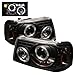 Spyder Auto PRO-YD-FR01-1PC-HL-BK Ford Ranger Black Halo LED Projector Headlight with Replaceable LEDs