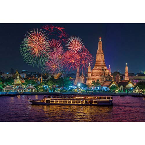 Haoyiyi 5x4ft City Night View Photography Backdrop