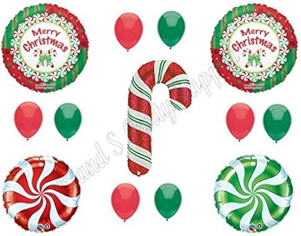 Amazon Com Candy Cane Christmas Balloons Birthday Party