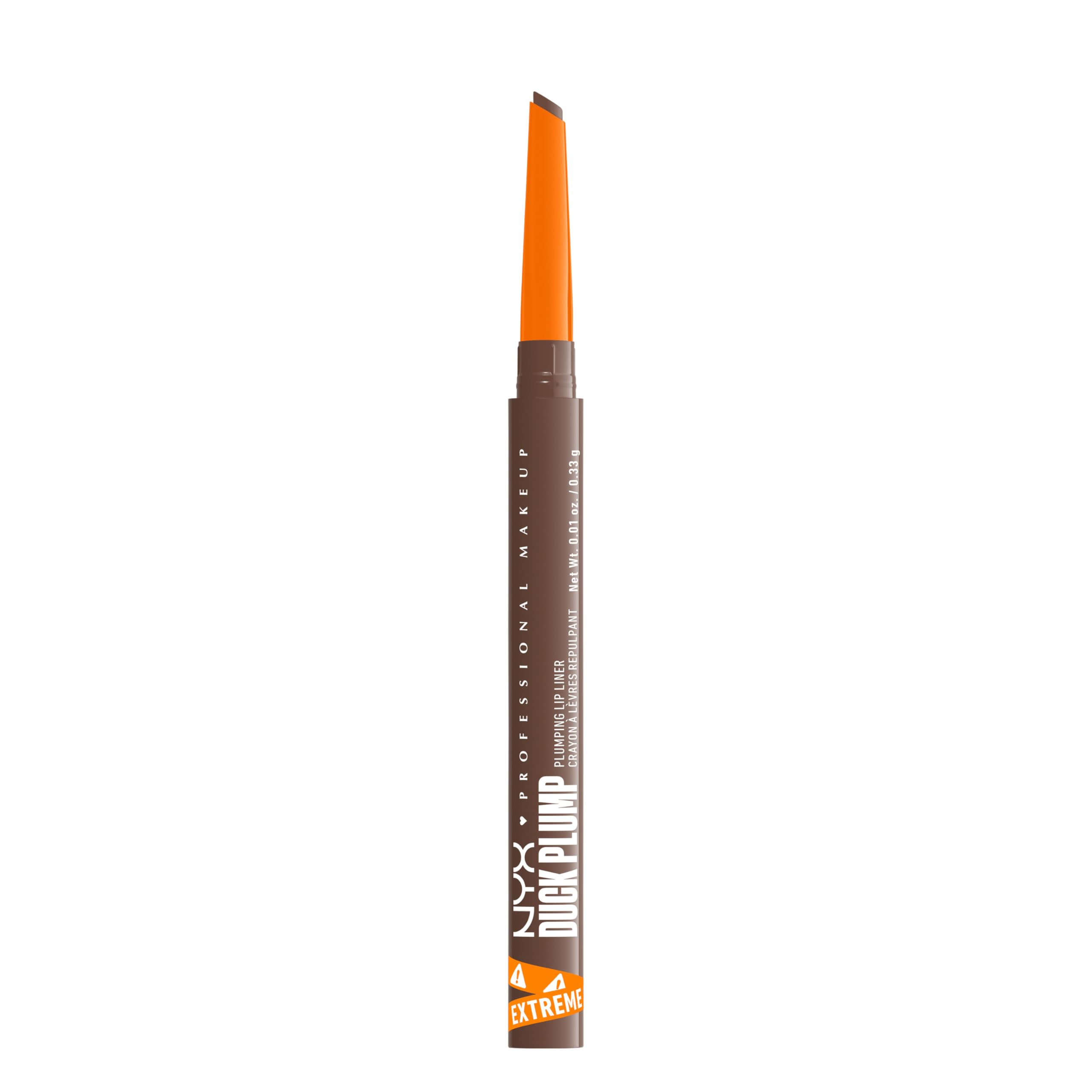 NYX Professional Makeup Plumping Lip Liner, Lip Liner, Up To 10 HR Wear, Matte Finish, Duck Plump, Touch Up Taupe