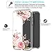 JAHOLAN Rose Flower Cute Girls Floral Design Clear TPU Soft Slim Flexible Silicone Cover Phone Case for iPhone Xs Max 2018 6.5 inch