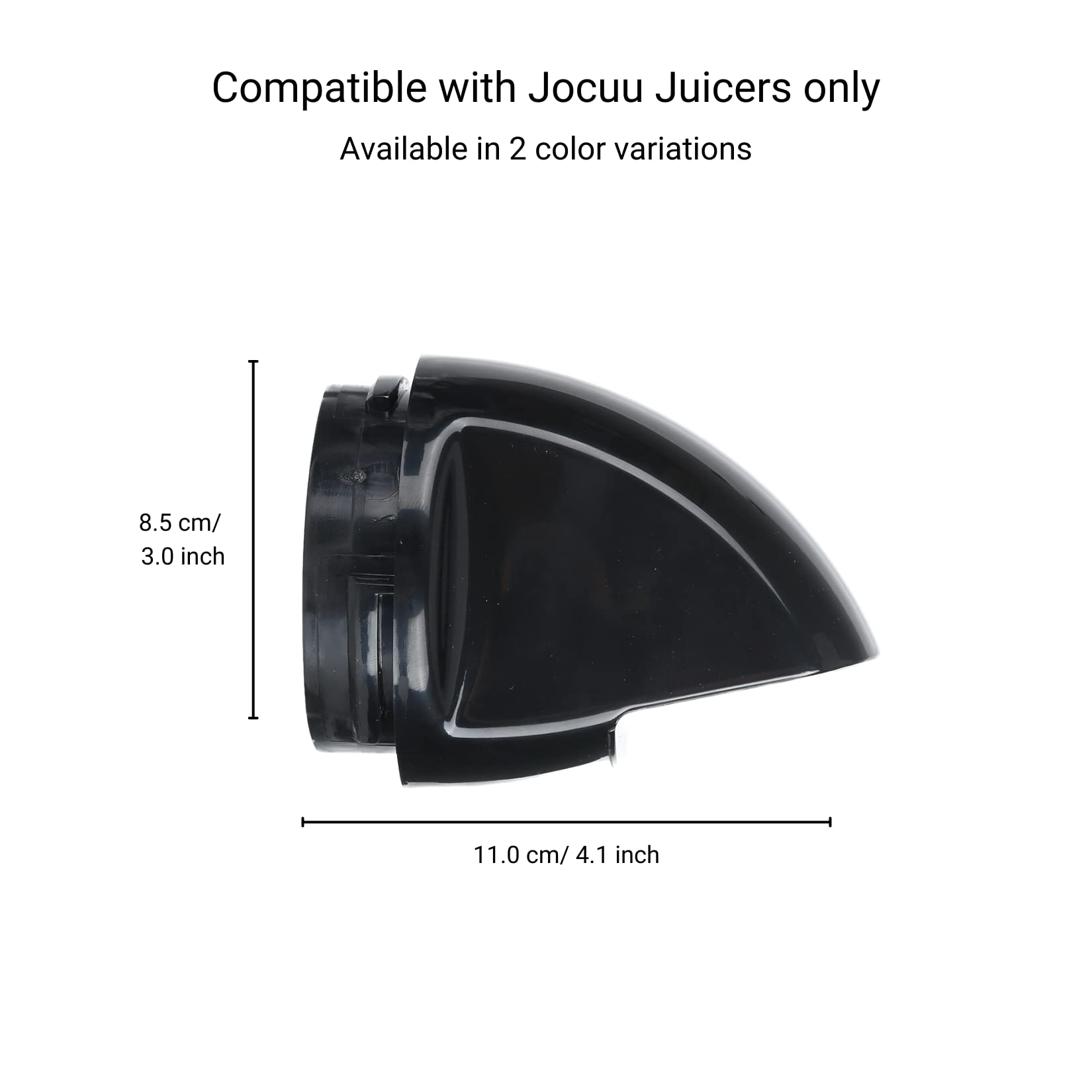 Jocuu Accessory No. 8 Juicer Squeezer, End Cap, Replacement Part for Slow Masticating Juicer ZM1503, Easy to Assemble, Disassemble & Clean, 100% BPA Free, Food Grade Material, Black