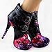 Show Story Punk Buckle Night Sky High Heel Stiletto Platform Ankle Boots,LF30301