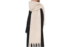 BLATIAL Womens Scarf Winter Big Colorful Checked Thick Warm Soft Scarves Casual Tassel Blanket Scarf