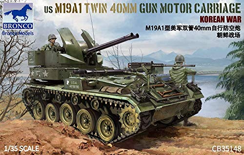 Bronco Models 1/35 US M19A1 Twin 40mm Gun Motor Carriage Korean War CB35148