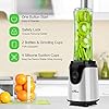 Blender, Vacpower Smoothie Blender with 2 x 600ml Travel Bottles, BPA Free, Smoothie Maker for Fruits, Shakes, Vegetable and Baby Food, 25,000rpm