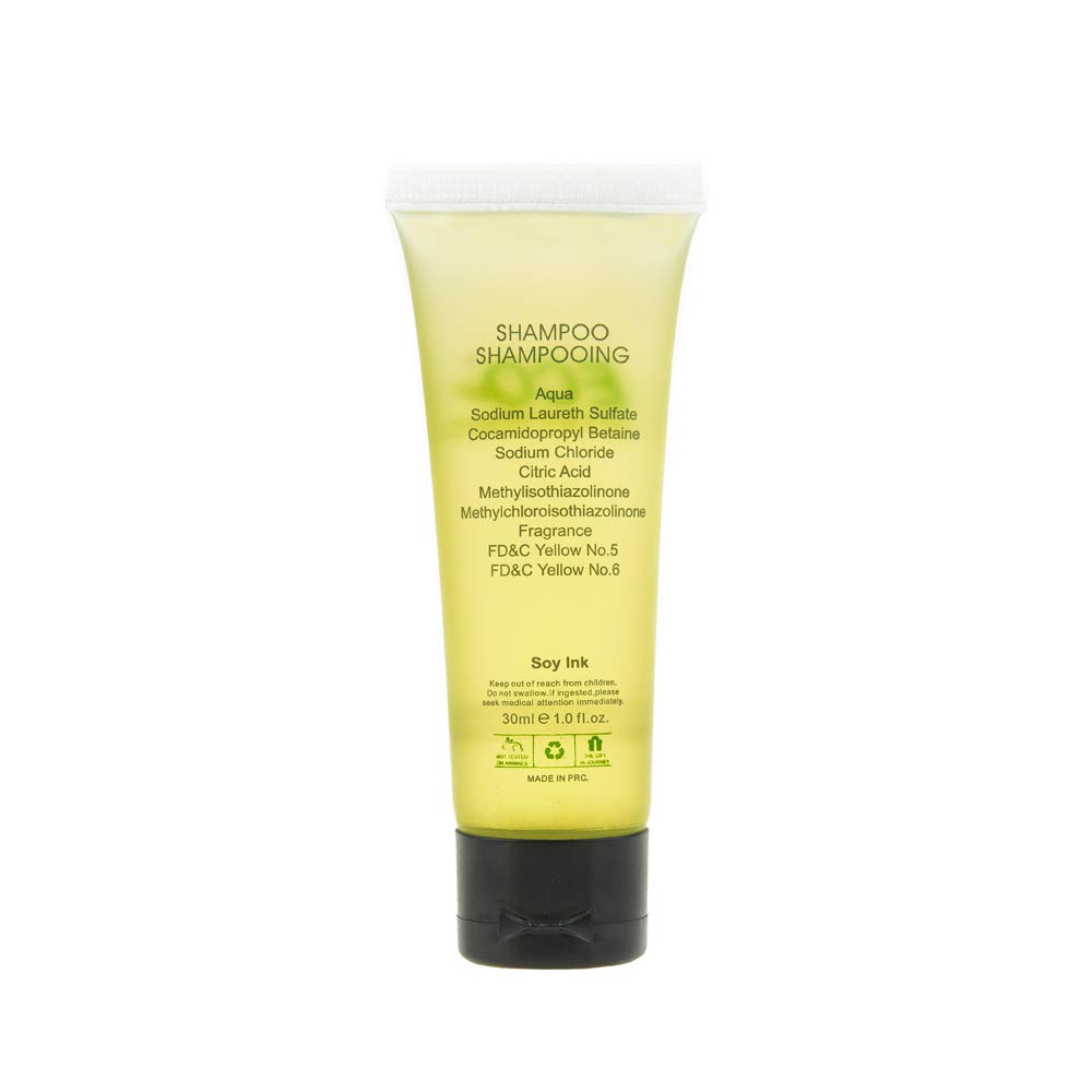 ECO amenities Travel Size Shampoo Bulk - Hotel Mini Shampoo Supplies for Guests - Refreshing Bulk Travel Size Toiletries for AirBnB and Rentals - 1.0 fl oz (30ml) per tube, 72 pack, Green Tea Scent