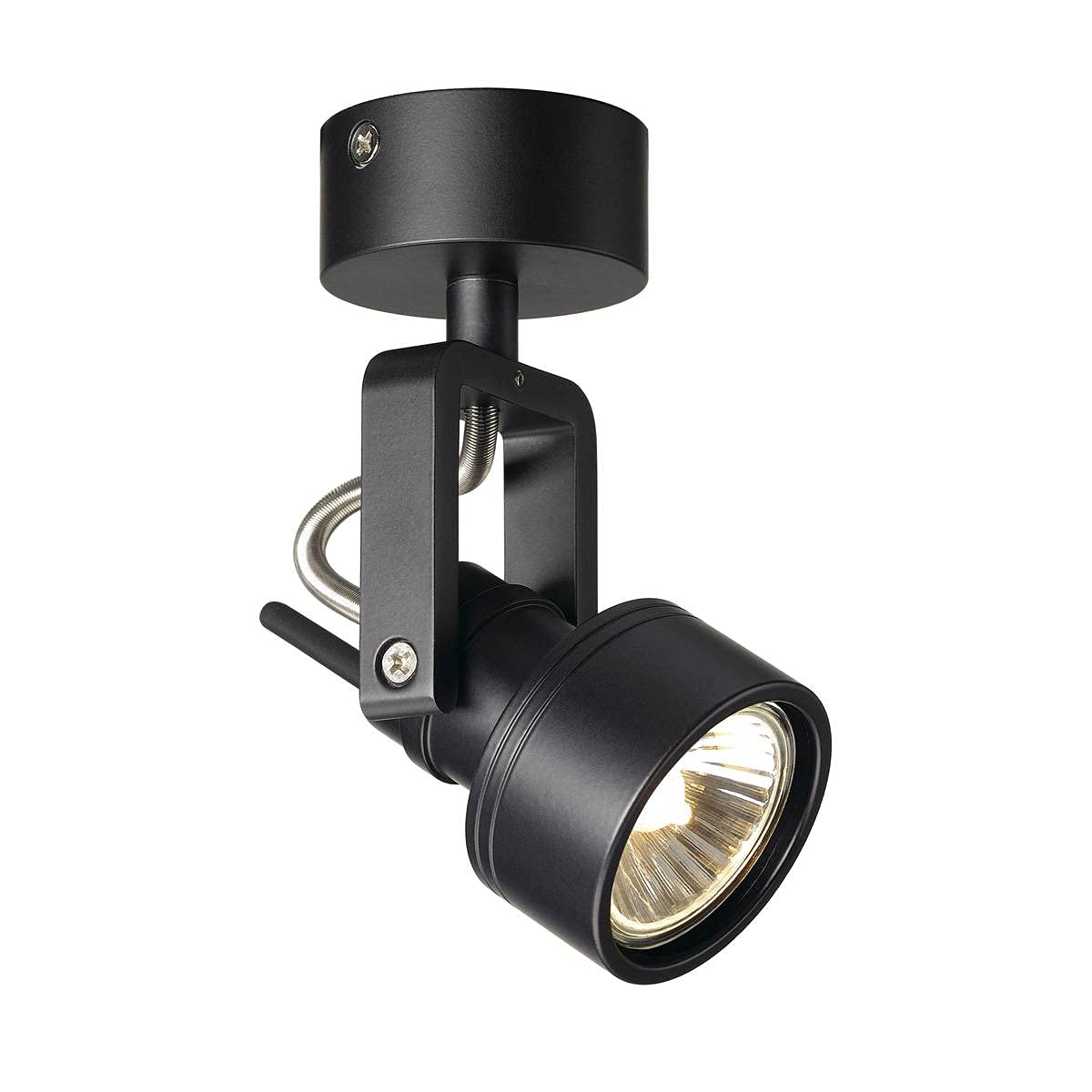 SLV Ceiling Spotlights - INDA Wall & Ceiling Light with GU10 Socket - Rotatable, Energy-Efficient Indoor Spot Lights for Living Room, Kitchen & More - 50W, 220-240V, 11 x 13.5 x 6 cm, Black