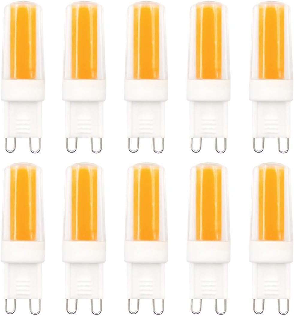 Pack of 10,G9 LED Dimmable Bulbs,220V - 240V 3.2W 35W Halogen Lamps Equivalent Warm White [Energy Class A++]