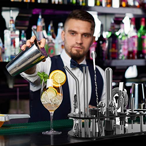 Syrace Mixologie-Barkeeper-Set mit Ständer, 750 ml, Edelstahl, ideal zum Mixen von Getränken – Bild 8