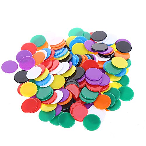 SULOLI 160 Pieces Colored Counting Bingo Chips Plastic Counters for