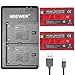 NEEWER NP-F550 Battery Charger Compatible with Sony NP-F970 F750 F770 F960 F550 F530 F330 F570 CCD-SC55 TR516 TR716 TR818 TR910 NEEWER LED Light/Monitor/Camera Slider (2 Packages, Red ES)