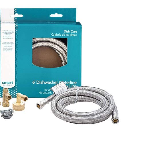 Smart Choice 6-Foot Stainless Steel Dishwasher Installation Kit