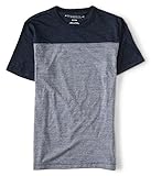 Aeropostale Men's Thin Stripe Colorblock Tee Shirt M Classic Navy