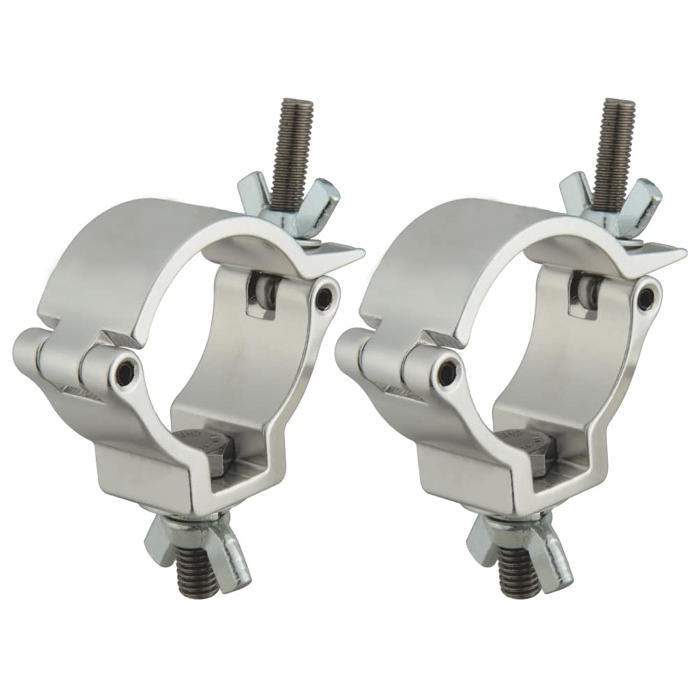 Tiardey 2pcs Aluminum Mounting Stage Light Clamp for Stage Light Moving Head Light Fit for 48-52mm OD Tube/Pipe Diameter, 220lb Capacity