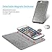 Compatible with iPhone 8 Plus Case, iPhone 7 Plus Case Premium PU Leather Wallet Case Oil Wax Elephant Pattern with Detachable Magnetic Card Holder ID Slot for iPhone 7 Plus & iPhone 8 Plus Gray