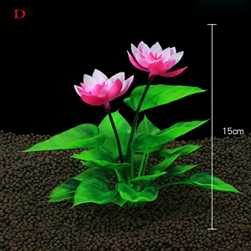 Aquarium Fish Tank [Simulated Aquatic Grass], Fish Tank Plastic Decoration Aquarium Green Plants Water Grass Ornament Plant (D) - Thumbnail 2