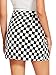 WDIRA Women's Elegant Mid Waist Above Knee O-Ring Zipper Front Plaid Skirt