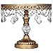 Dahlia Studios Antique Gold Crystal Mirror Top 8 1/2x10 Round Cake Stand