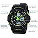 BesWLZ Multi Function Mens Military DualTime Digital Analog Chronograph Sport Wrist Watch 50M Water Resistant Waterproof for Boy Girls Child Kids Gift (Green)