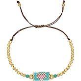 SHINUS BOHO Handmade Colorful Braided Heart Bracelets for Women,Bohemia Stackable Gold Beaded Bracelets Cute Heart Beach Summer Jewelry Birthday Gifts.