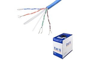 axGear Cat6 Ethernet Solid Cable Bulk Box 23 AWG Internet Network Wire RJ45 UTP LAN 1000Ft 300M