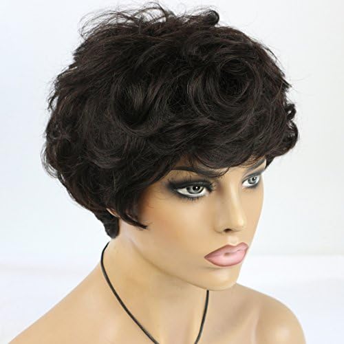 WOB Hair Short Bob Glueless Wigs For Black Women Brazilian Hair Machine Made Non Lace Wigs With Baby Hair 8inch 2# Hair Color