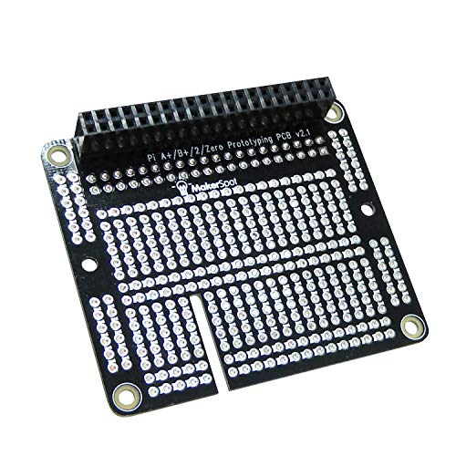 Raspberry Pi 3 Prototyping Board Proto Breadboard HAT by MakerSpot Soldered with Female Pin Connector PCB for Raspberry Pi 2 Pi 3 A+ B+ (1 Pack) - Thumbnail 4