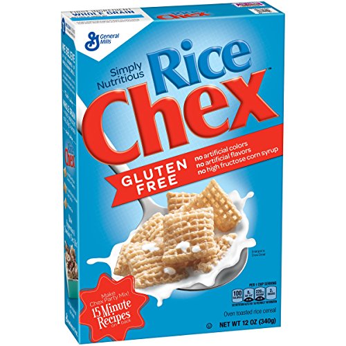 Chex Cereal, Gluten Free, Rice, 12 Ounce (Pack of 2)